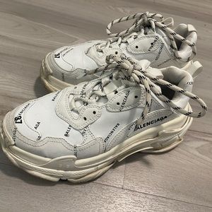 Balenciaga Triple S All Over Logo White